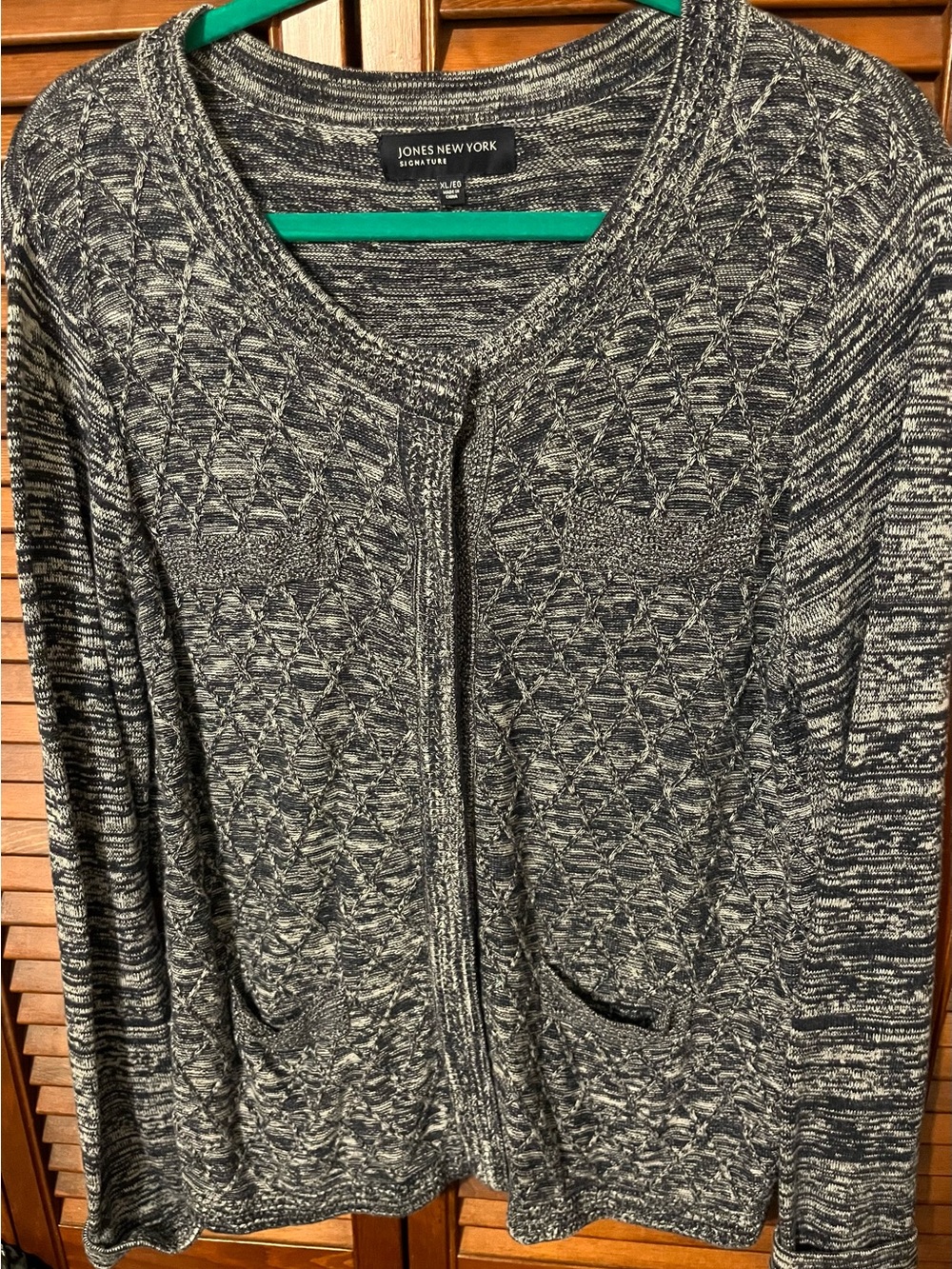 Jones New York Signature Snap-Front Cardigan Sweater XL